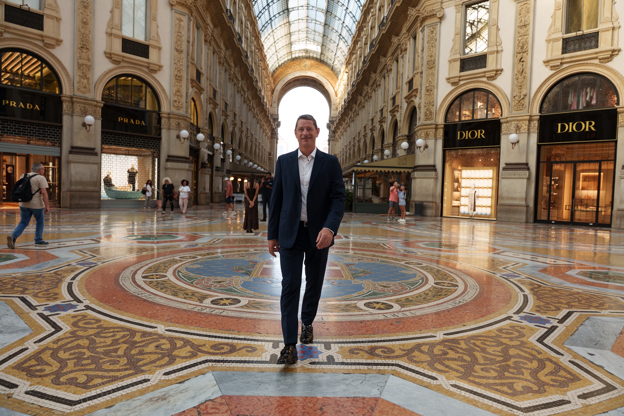Luke Espir in the Galleria Vittorio Emanuele II in Milan